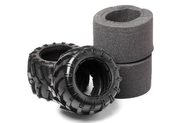 Tyres w/Inserts 2 Pcs (Blackout MT)