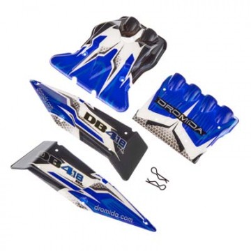 DROMIDA Body Blue/White w/Decals DB 4.18 BL DIDC1098
