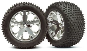 Traxxas 3770 Tires & Wheels Alias/All-Star Chrome 2,8" Rear (2)