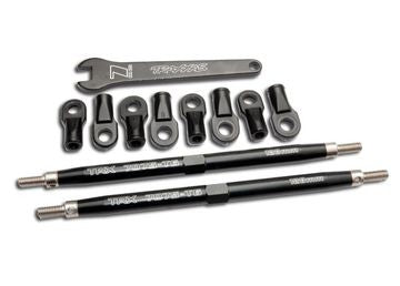 Traxxas 5338A Turnbuckles Complete Toe Link Alu. 128mm Black (2)