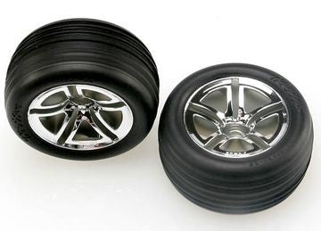 Traxxas 5574R Tires & Wheels Alias/ Twin-Spoke (Nitro Front) 2.8" (2)