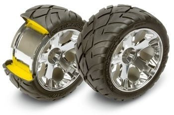 Traxxas 5577R Tires & Wheels Anaconda/All-Star 2.8" (Nitro Front) (2)