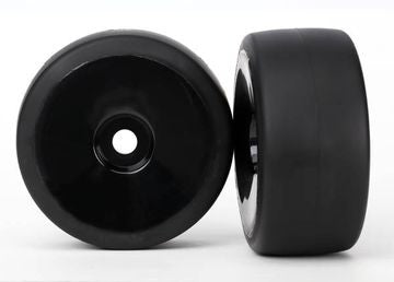 Traxxas 6473 Tires & Wheels Slicks S1/Dished Black Rear (2) XO-1