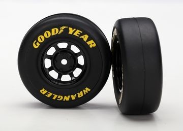 Traxxas 7378 Tires & Wheels Slicks Wrangler/Goodyear 1/16 (2)