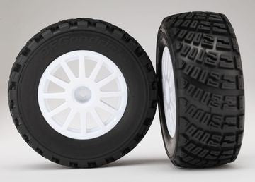 Traxxas 7473R Tires & Wheels BFGoodrich S1/White Rally 1/10 TSM (2)