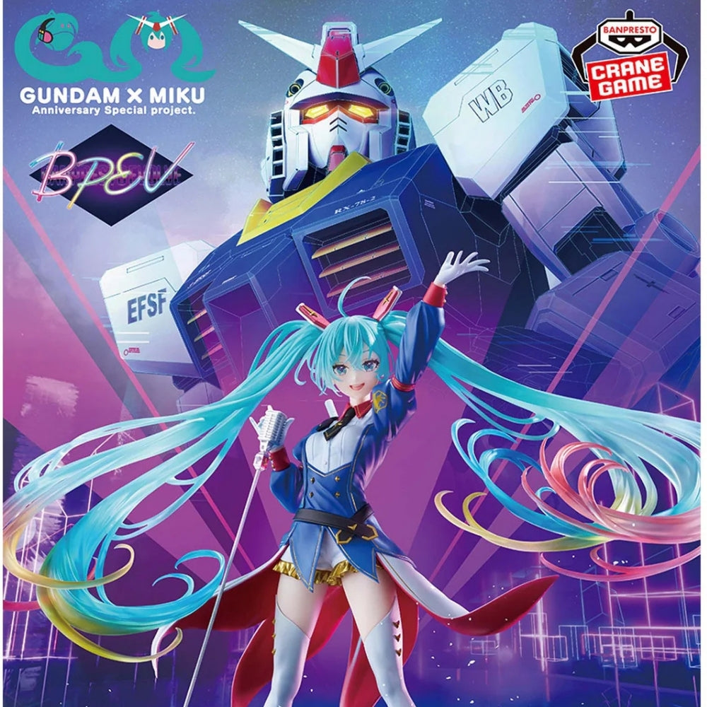 Bandai Gundam 45Th x Hatsune Miku Banpresto Evolve-Gundam Collaboration-Figure
