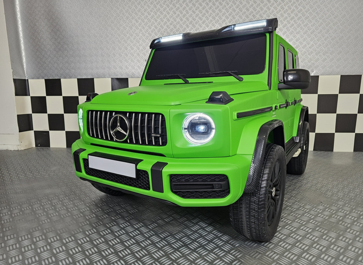 Mercedes-Benz G63 AMG 24V electric car for kids – 2 seats, matt green