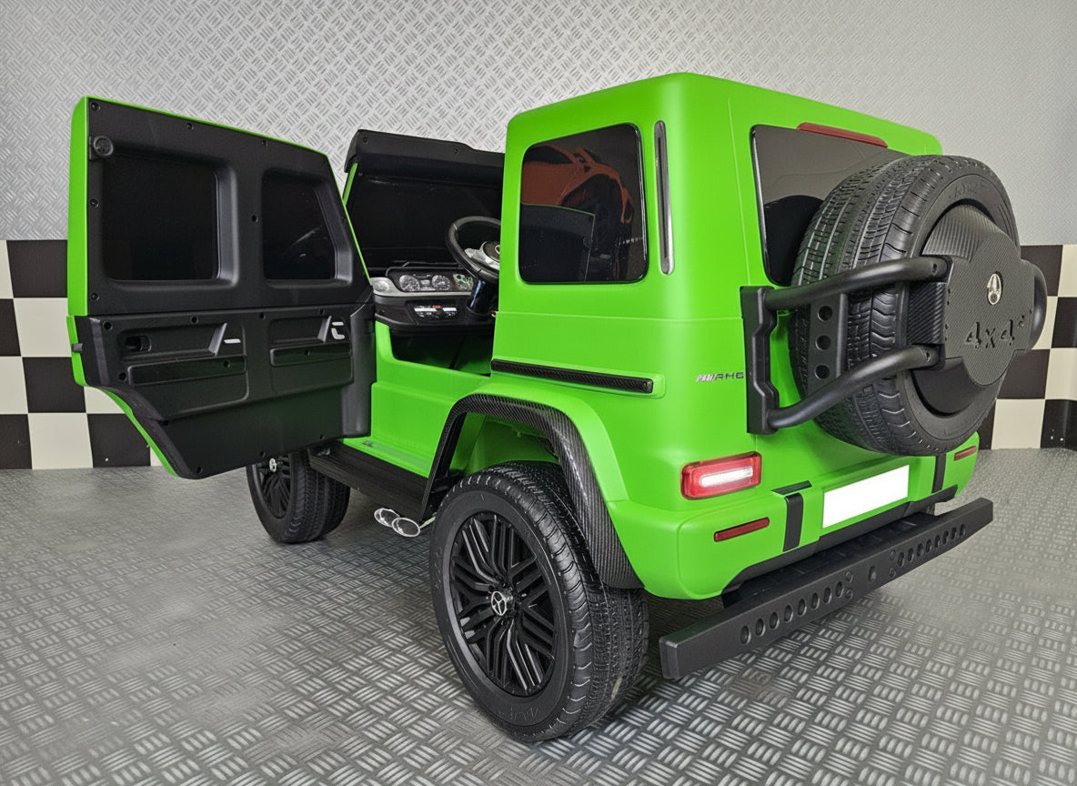 Mercedes-Benz G63 AMG 24V electric car for kids – 2 seats, matt green