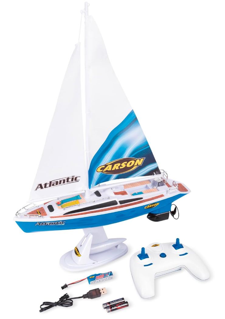 Sailboat Atlantic - remote-controlled sailboat with backup motors