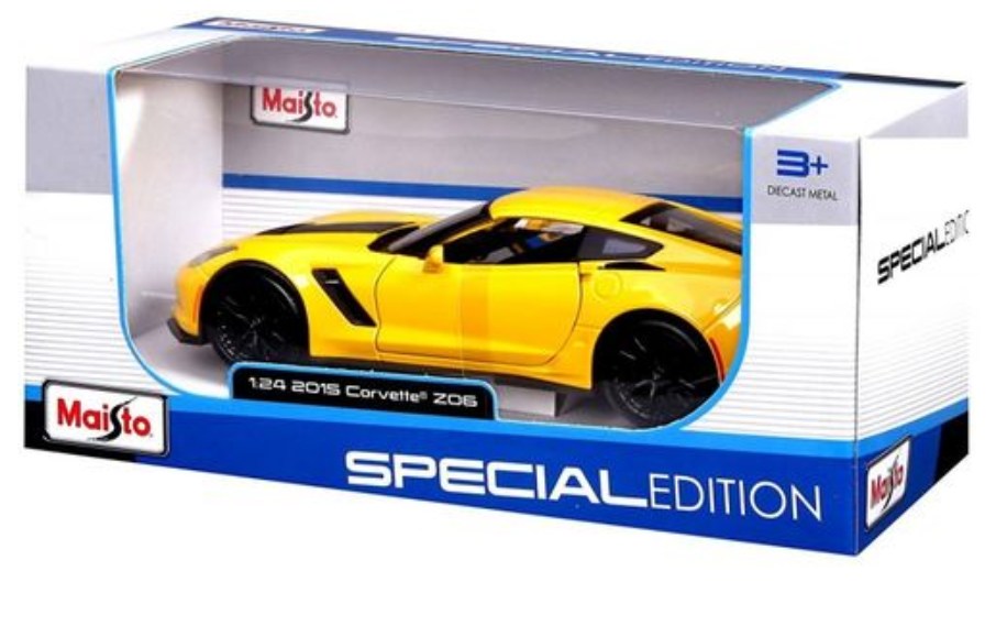 Display model - 2015 Corvette Z06 1:24 - yellow - Die cast