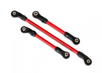 Traxxas 8146R Steering, Drag and Panhard Link Red (for Lift Kit)