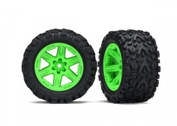 Traxxas 6773G Tires & Wheels Talon Extreme/RXT Green 2.8" 4WD TSM (2)