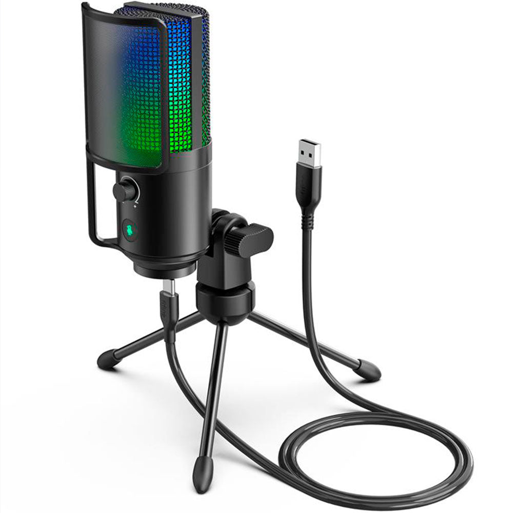 FIFINE K669 PRO2 Conedenser RGB USB Microphone , Black
