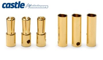 Castle Creations 4mm Bullet Connectors 3pairs 75A - CC-BULLET-4MM