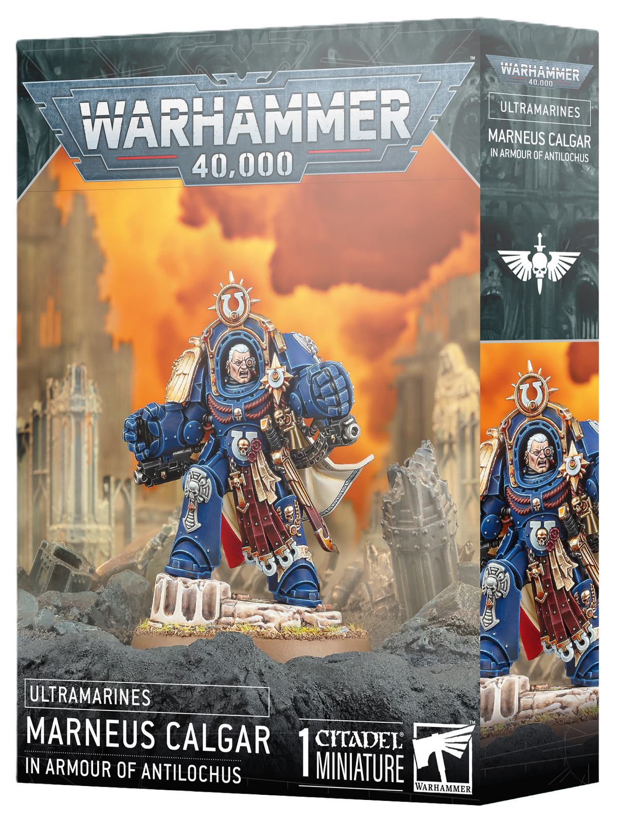 Warhammer 40,000 - Space Marines - Ultramarines CALGAR IN ARMOUR OF ANTILOCHUS