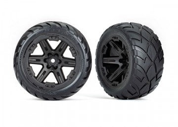 Traxxas 6775 Tires & Wheels Anaconda/RXT Black 2,8" 4WD, 2WD Front (TSM-Rated) (2)