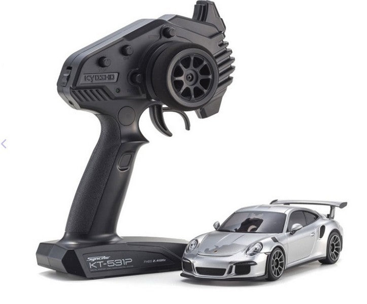 Kyosho 32358S - Mini-Z MR04 RWD Porsche 911 GT3 RS Silver (N-RM/KT531P)