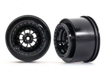 Traxxas 9473 Wheels Rear Black (2) Drag Slash
