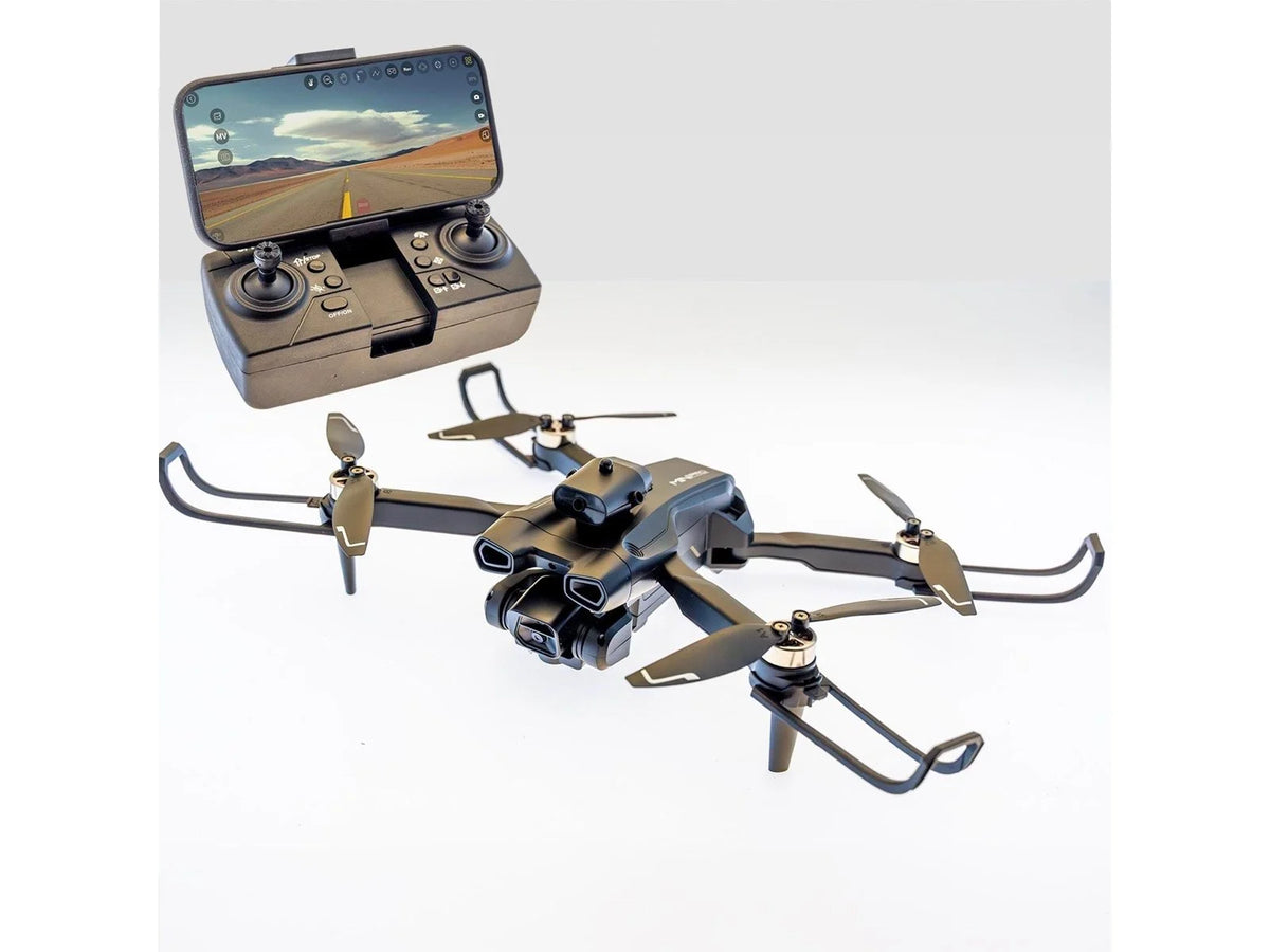 Foldable HD drone with FPV - See Live from the drone while you fly - with x 2 camera