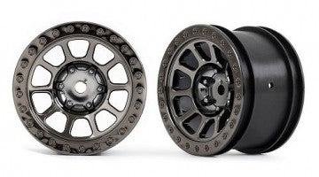 Traxxas 2480A Wheels Black Chrome 2.2" 2WD Rear (2) Bandit