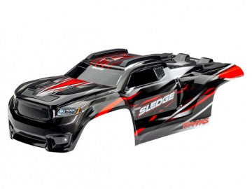 Traxxas 9511R Body Sledge Red Complete w/ Mounts & Support