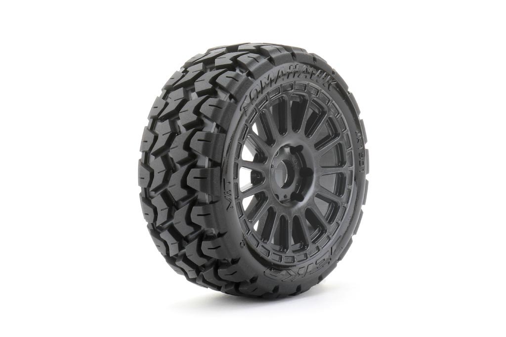 Jetko EX Tomahawk 1:8 Rallye Belted Tyre Black Wheels 17mm Hex (2)