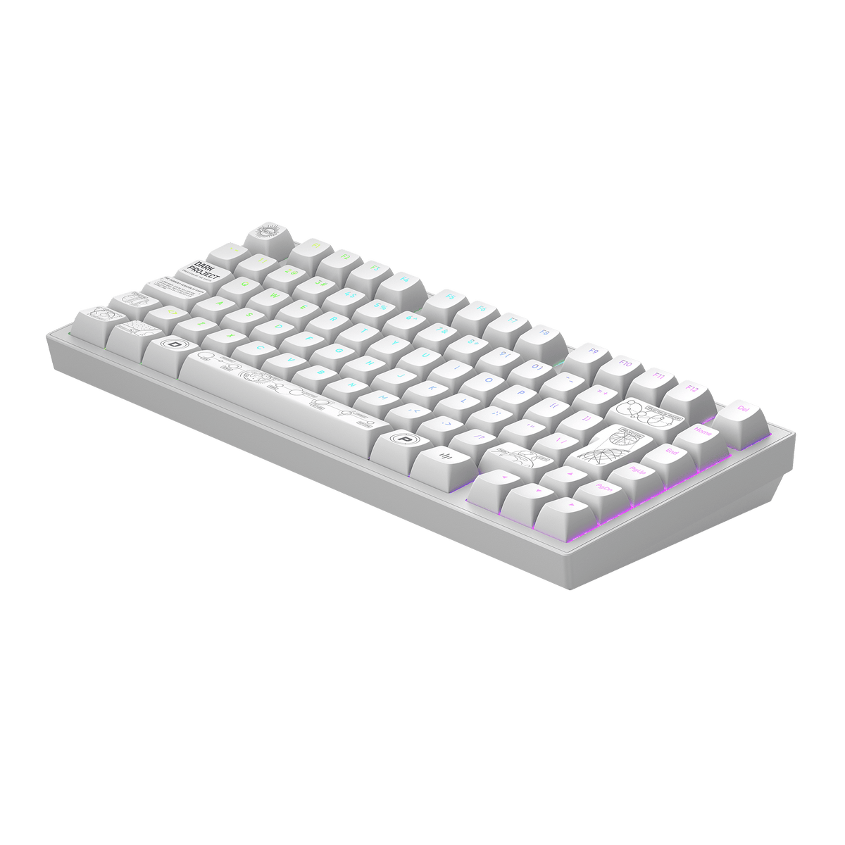 Dark Project ALU Terra Nova White - Wireless Gaming Keyboard (ISO DE)