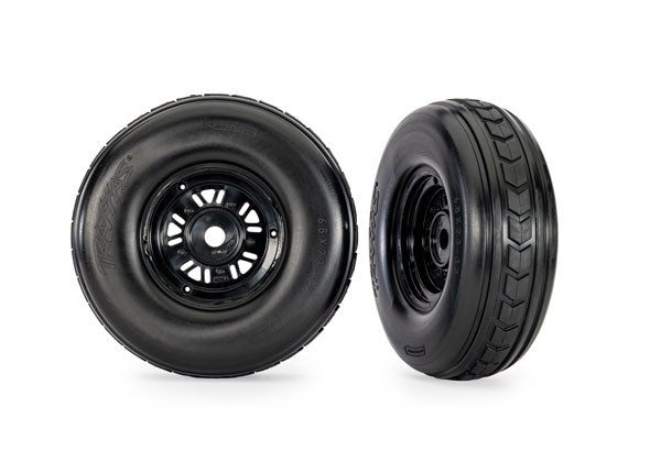 TRAXXAS 10972 Tires & Wheels Pro Scale Sand Car Race Black Front (2)
