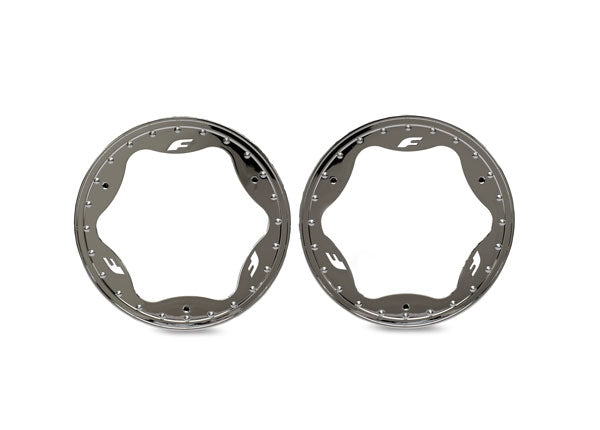 TRAXXAS 10976-CHRM Beadlock Rings Chrome Pro Scale Sand Car Race 3.5" Front Standard (2)