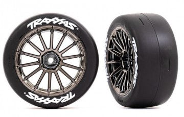 Traxxas 9374R Tires & Wheels 2.0" Touring Slicks Front (2) 4-Tec 3.0
