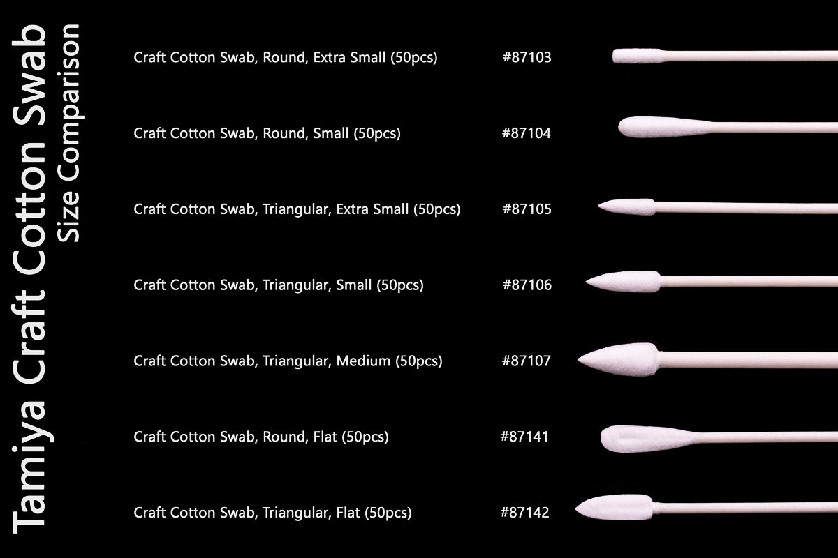 Craft Cotton Swab, Triangular, Medium (50pcs)