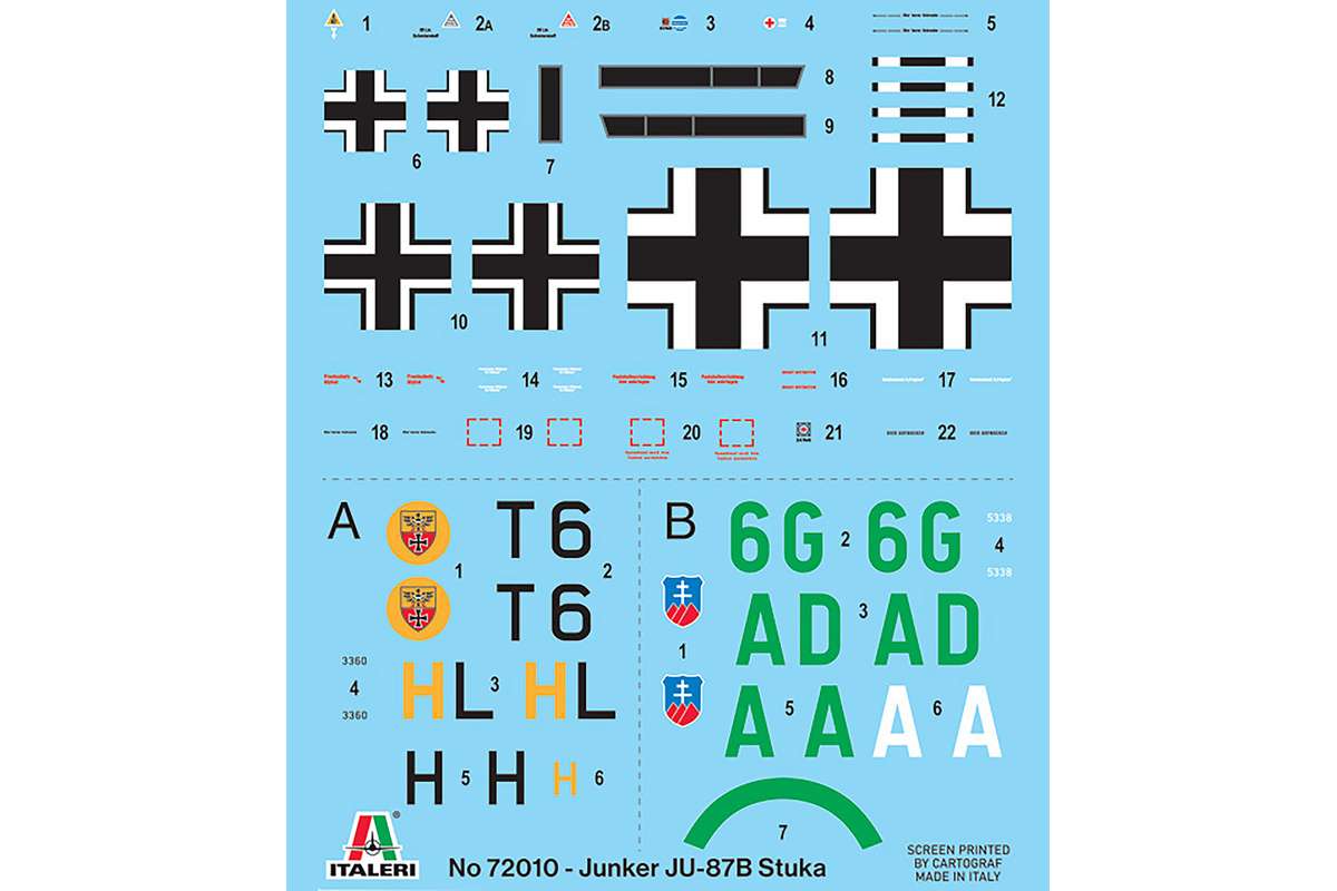 1:72 Complete modeling set Junker JU-87B Stuka