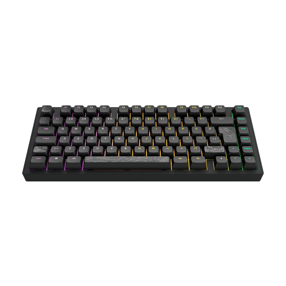 Dark Project ALU Terra Nostra Black - Wired Gaming Keyboard (ISO DE)