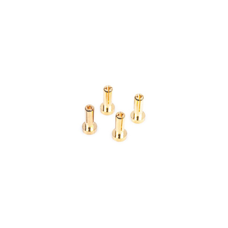4mm Gold Connectors - 14mm length (4 pcs.)