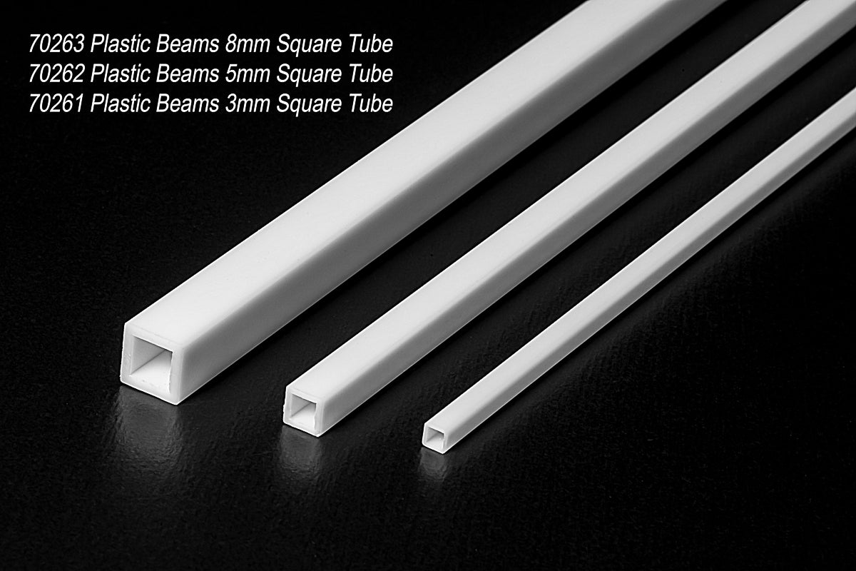 Plastic Beams 8mm Square Tube (3pcs.)