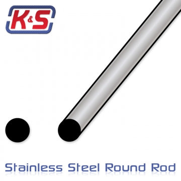 K&S 87143 - Stainless rod 9.4x305mm (3/8) (1)