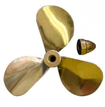 Brass Prop 3-Blade Right 3 dia