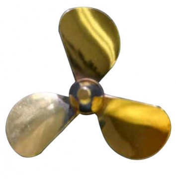 Brass Prop 3-Blade Right 2 dia