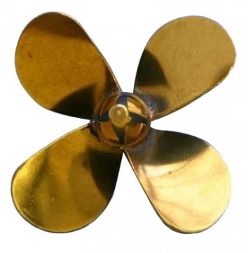 Brass Prop 4-Blade Left 2 dia