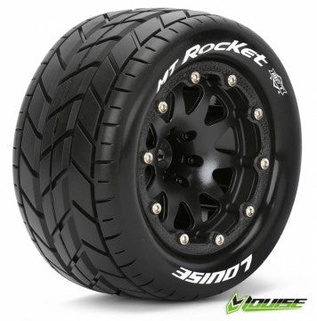 Tire & Wheel MT-ROCKET 1/10 black Beadlock (1/2) Soft MFT (2 pcs.)