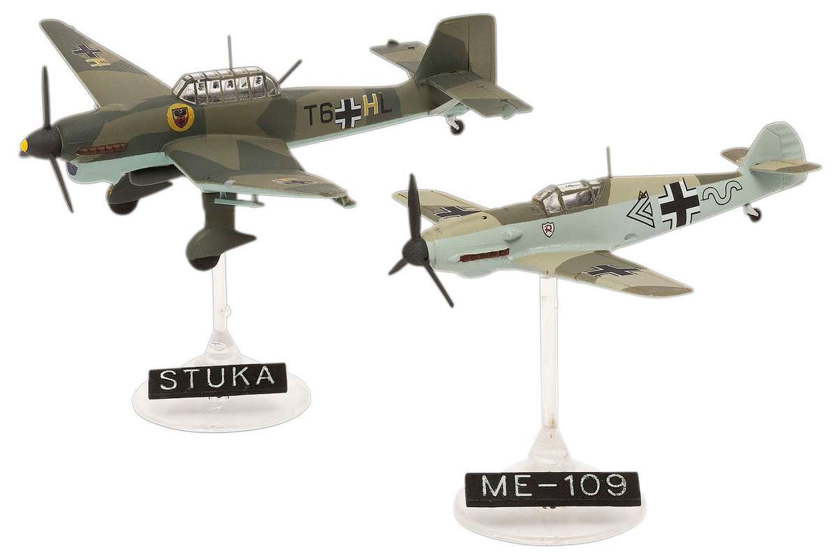 Model Set Messerschmitt Bf109E & Ju87B Stuka 1:144