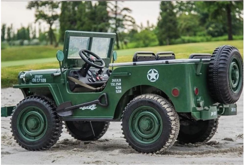 Azeno Explorer Army 3-seater 4x24V