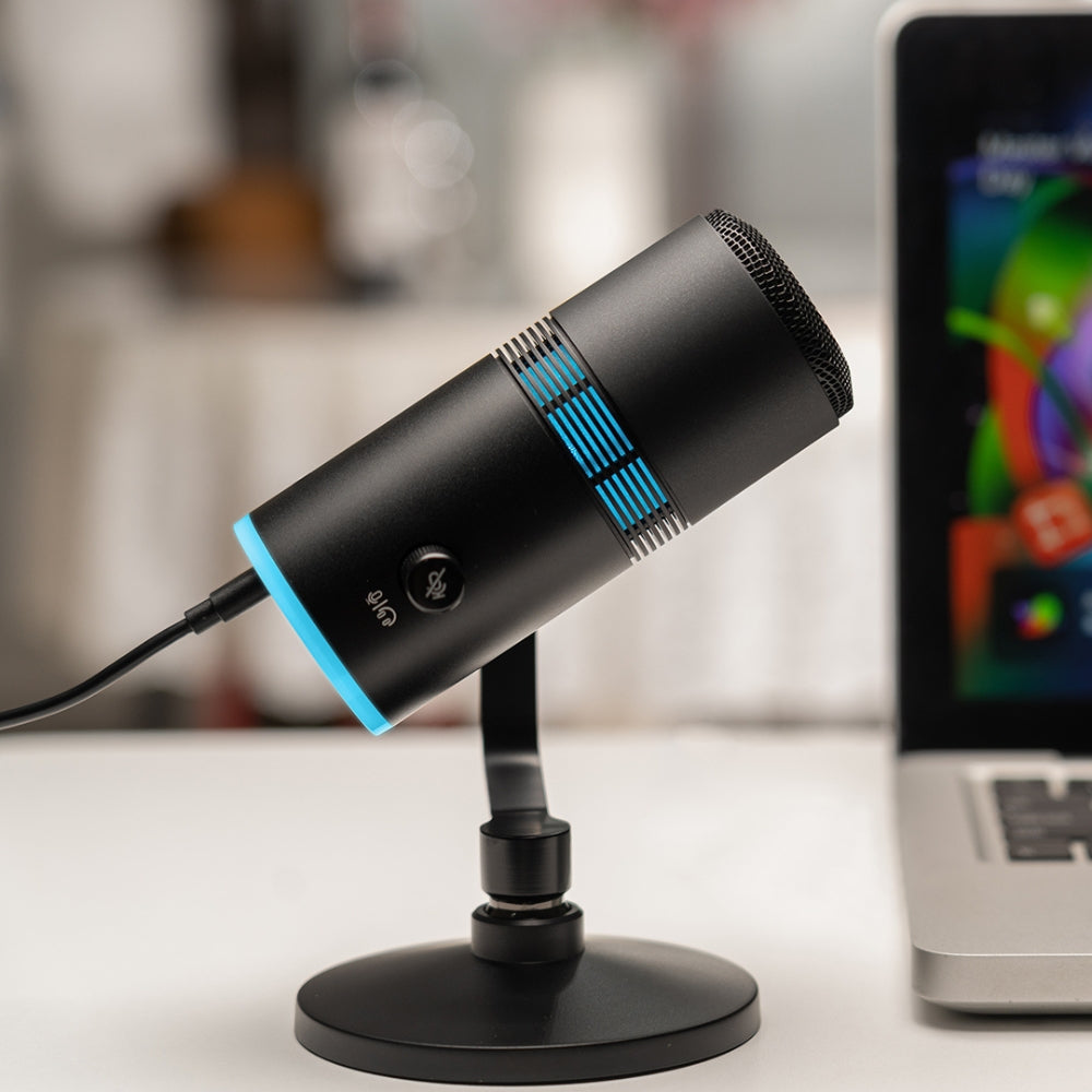 THRONMAX V8 Condenser RGB USB 96KHZ CAPSULE Microphone, Black