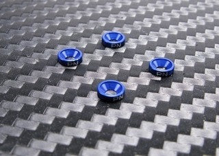 PN Racing Aluminum M2 Countersunk Washer Blue (4pcs)