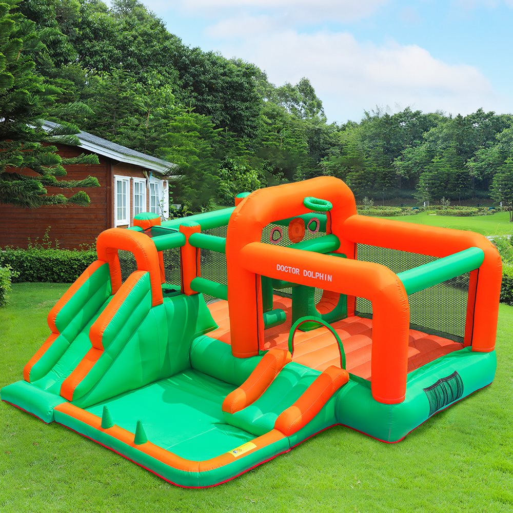 Doctor Dolphin Bouncy Castle with 450W blower