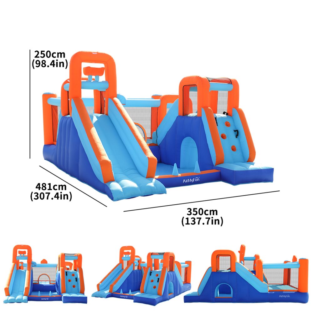 Doctor Dolphin Bouncy Castle with water slide incl. 750W blower