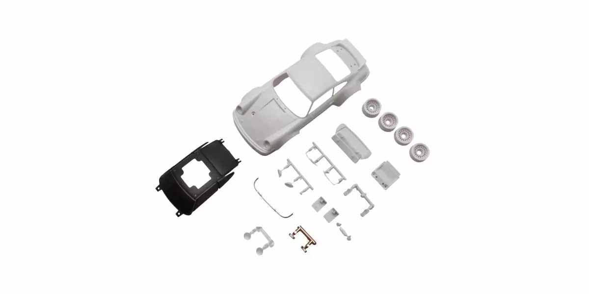 Kyosho Mini-Z Porsche 934 RSR White Body Set + 2WD Rims