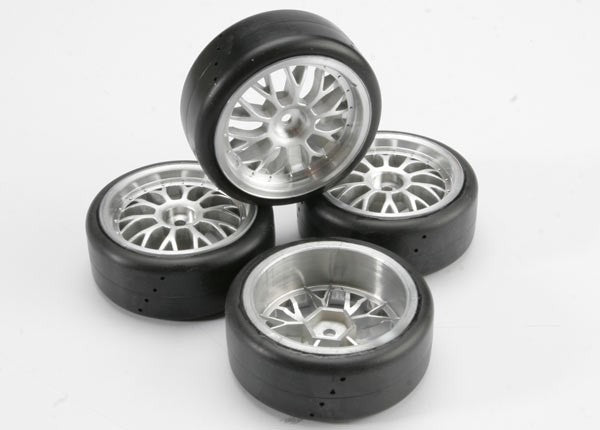 Traxxas 4873 Tires & Wheels Pro-Trax/BBS Chrome 1.9" (4)