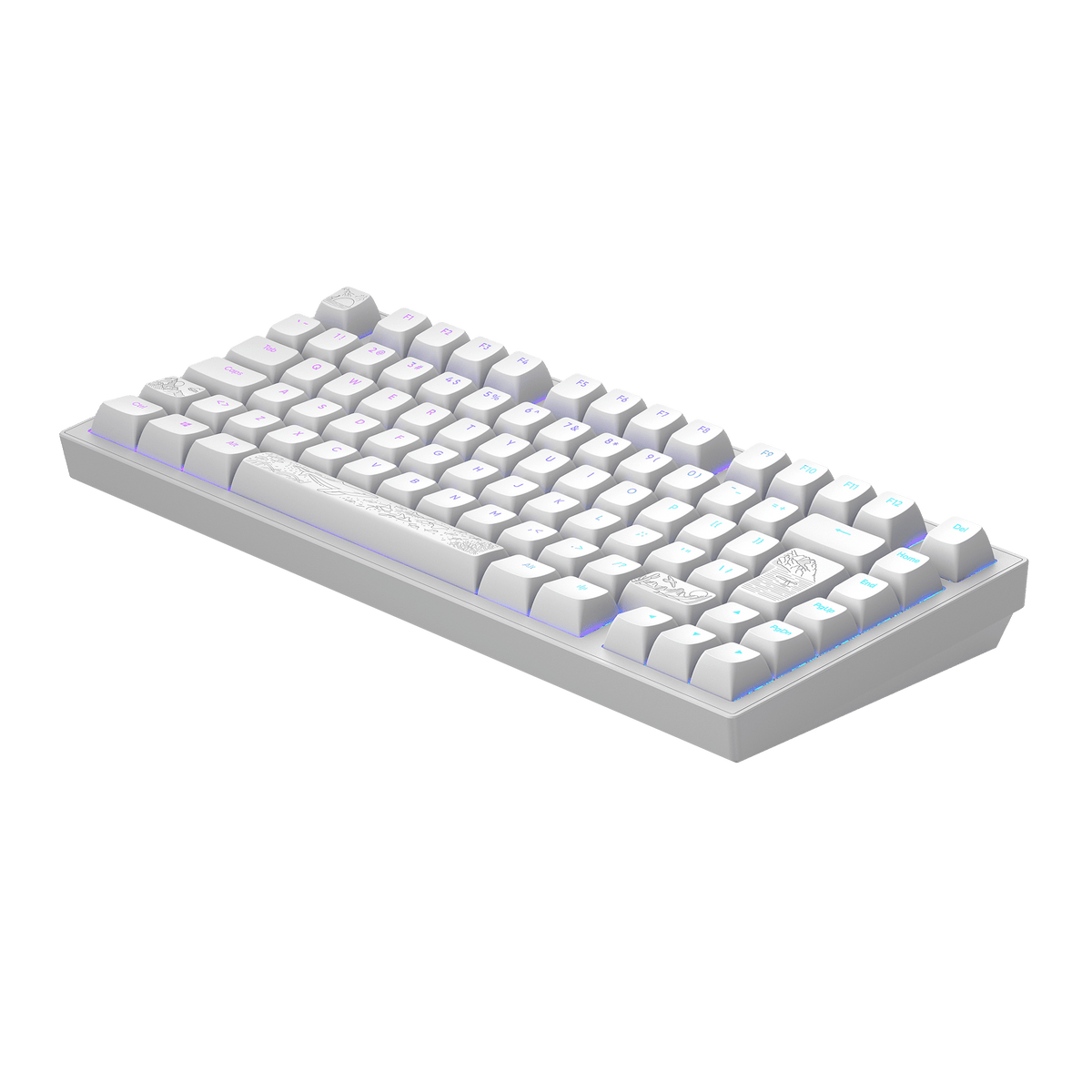 Dark Project ALU Terra Nostra White - Wired Gaming Keyboard (ISO DE)
