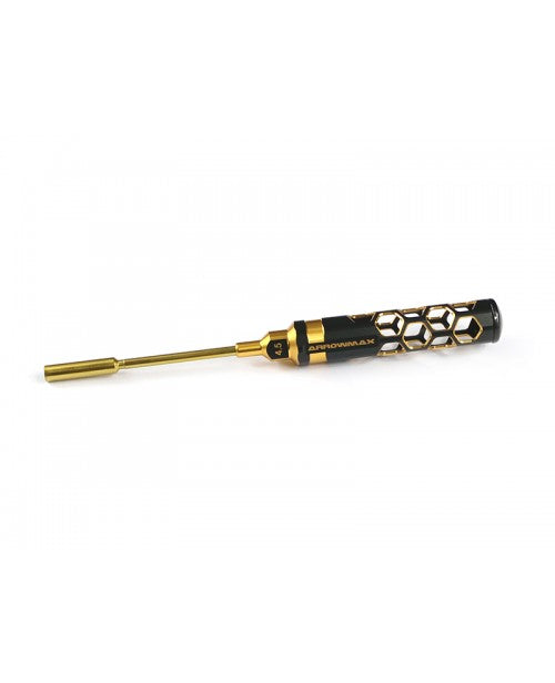 ARROWMAX AM450145BG - NUT DRIVER 4.5 X 100MM BLACK GOLDEN